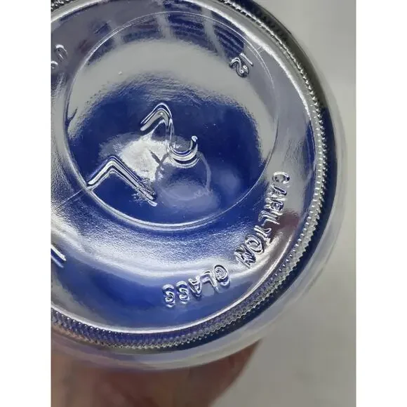 VTG Carlton Blue Lidded Glass Geese & Duck Jar 3/4 & 2 Liter USA Goose Cottage - Picture 13 of 16